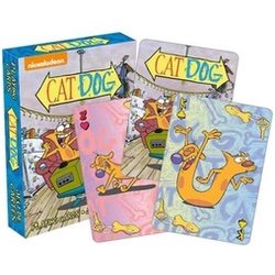 Cat Dog Playing Cards